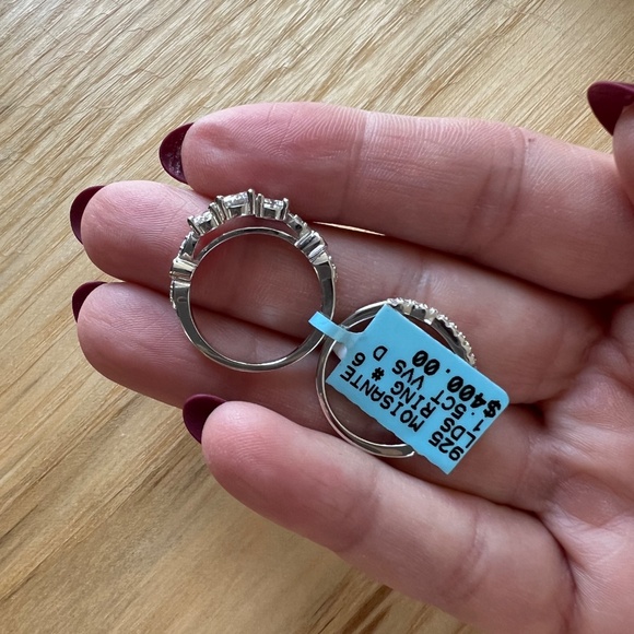 Moissanite Solitaire Ring – 1.50 CT, VVS1 D Color – 925 Silver – Women’s Size 6 - Picture 5 of 14